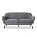 Divano grigio in tessuto con struttura in metallo dimensioni 180 x 80 x 75cm