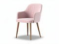Poltrona in tessuto chiaro con stampa a pois colorati e gambe in legno 60 x 60 x 80cm