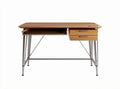 Scrivania in legno d'acero con struttura in metallo 120 x 60 x 75cm